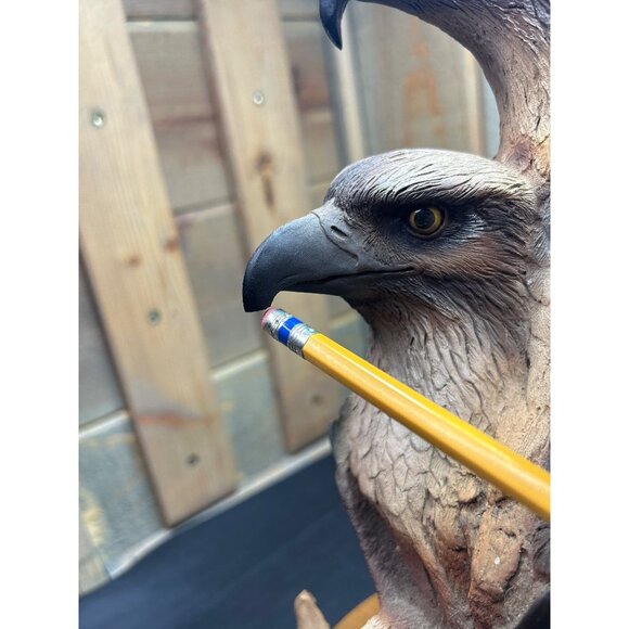 Neil J. Rose 1996 Limited Edition Sculpture "Birds Of Prey" Three Bald Eagles - Picture 4 of 12